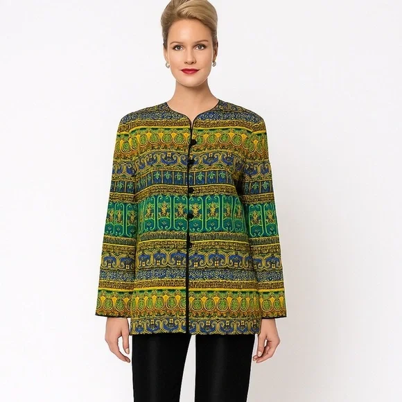 Vintage Adrianna Papell Silk Top 6 Evening Party Hoilday Vibrant Okd Money - Picture 1 of 10